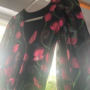 BLACKMILK romance dress goddess VENUS FLYTRAP with sheer sleeves. Never worn!